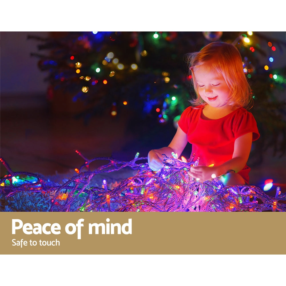 20M Christmas Lights Icicle Light 800 LED Multi-coloured Jingle Jollys-4