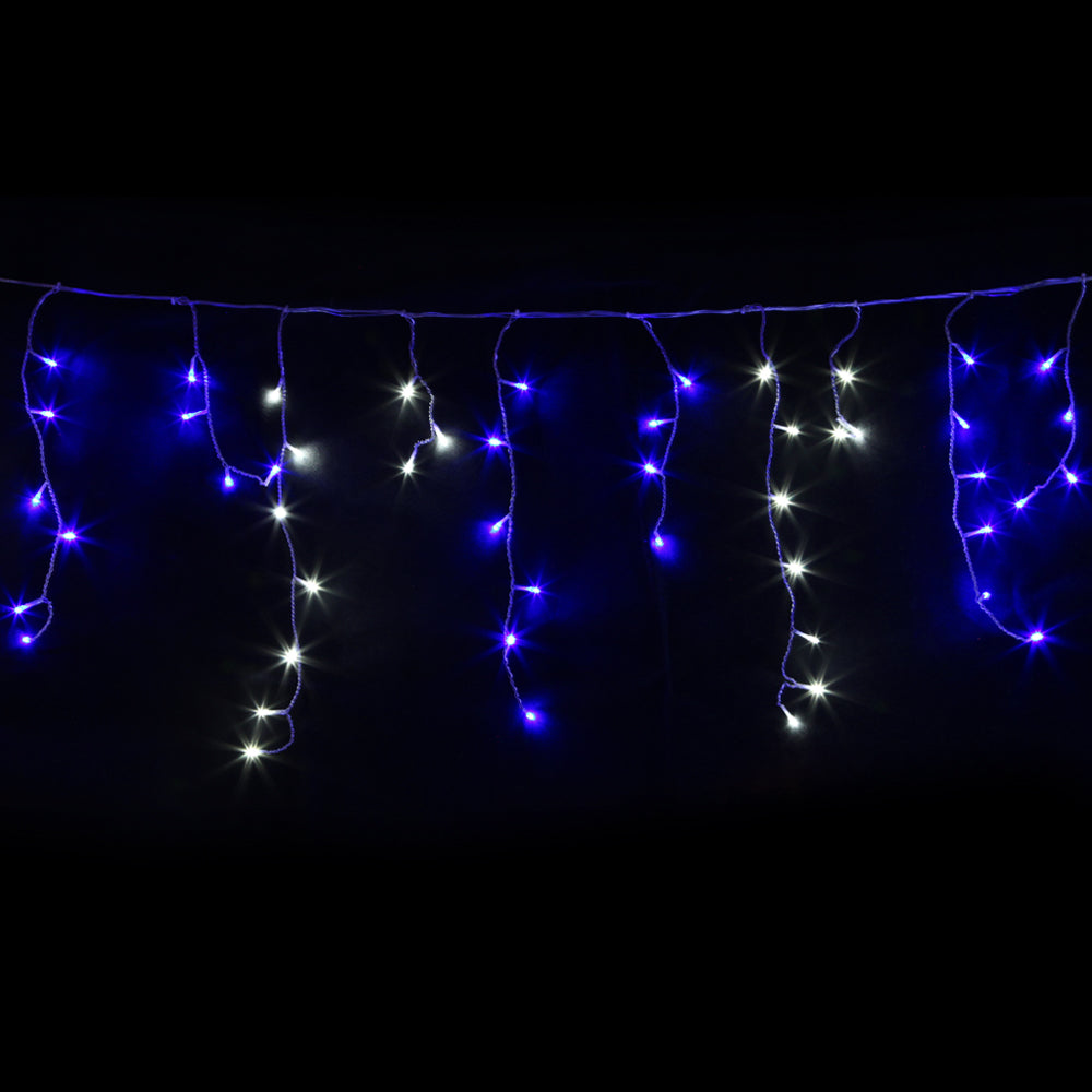 20M Christmas Lights Icicle Light 800 LED Blue White Decor Jingle Jollys-0