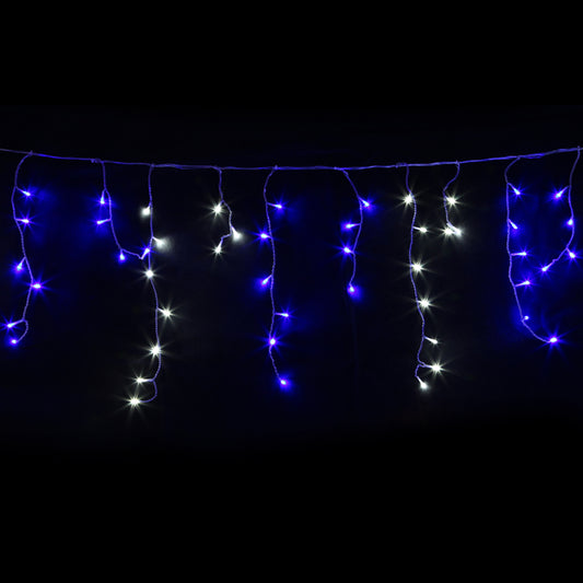 20M Christmas Lights Icicle Light 800 LED Blue White Decor Jingle Jollys-0