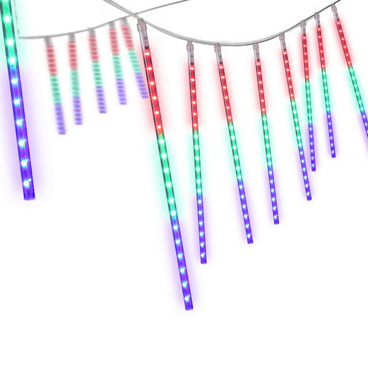 Jingle Jollys 7M Christmas Lights Shower Light 288 LED Icicle Falling Metor-0