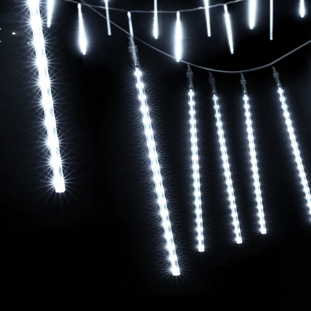 Jingle Jollys 7M Christmas Lights Shower Light 288 LED Icicle Falling Metor-2