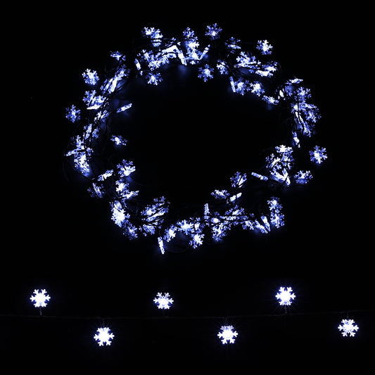 Jingle Jollys Christmas Lights 100 LED 10M String Light Snow Decorations-0