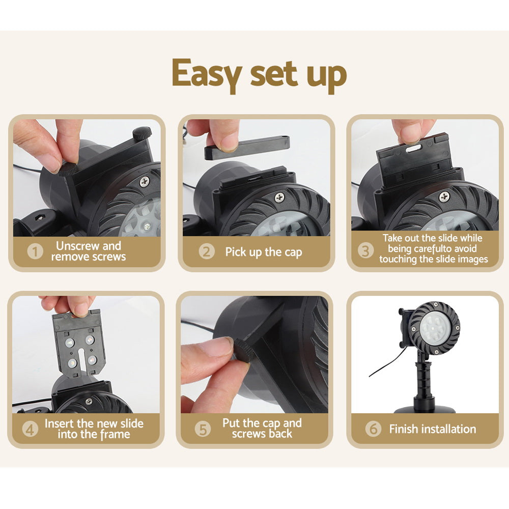 1X Projector Light Christmas Lights Laser Outdoor Decorations Jingle Jollys-6