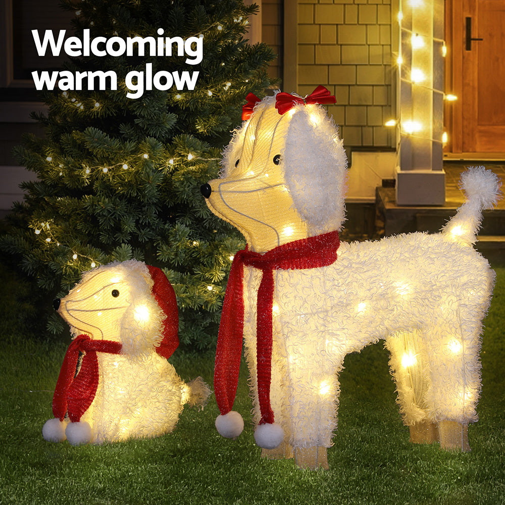 Jingle Jollys Christmas Lights 60 LED Fairy Light 2pcs Dog Decorations Set-4