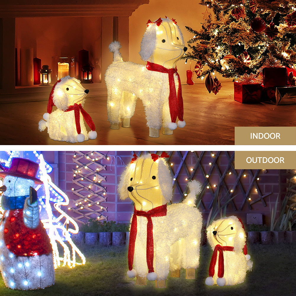 Jingle Jollys Christmas Lights 60 LED Fairy Light 2pcs Dog Decorations Set-5