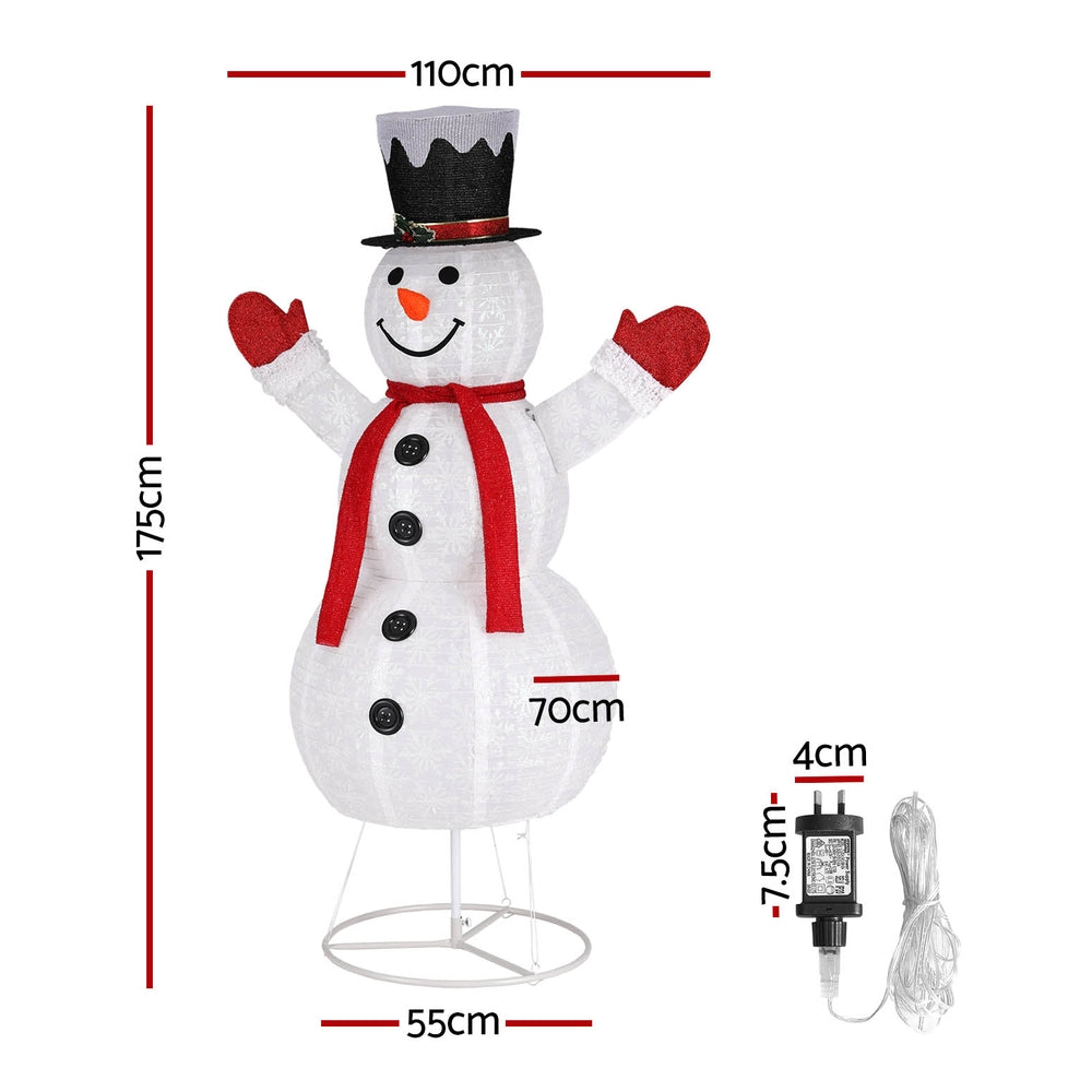 1.7M Christmas Lights 200 LED Fairy Light Snowman Decorations Jingle Jollys-1