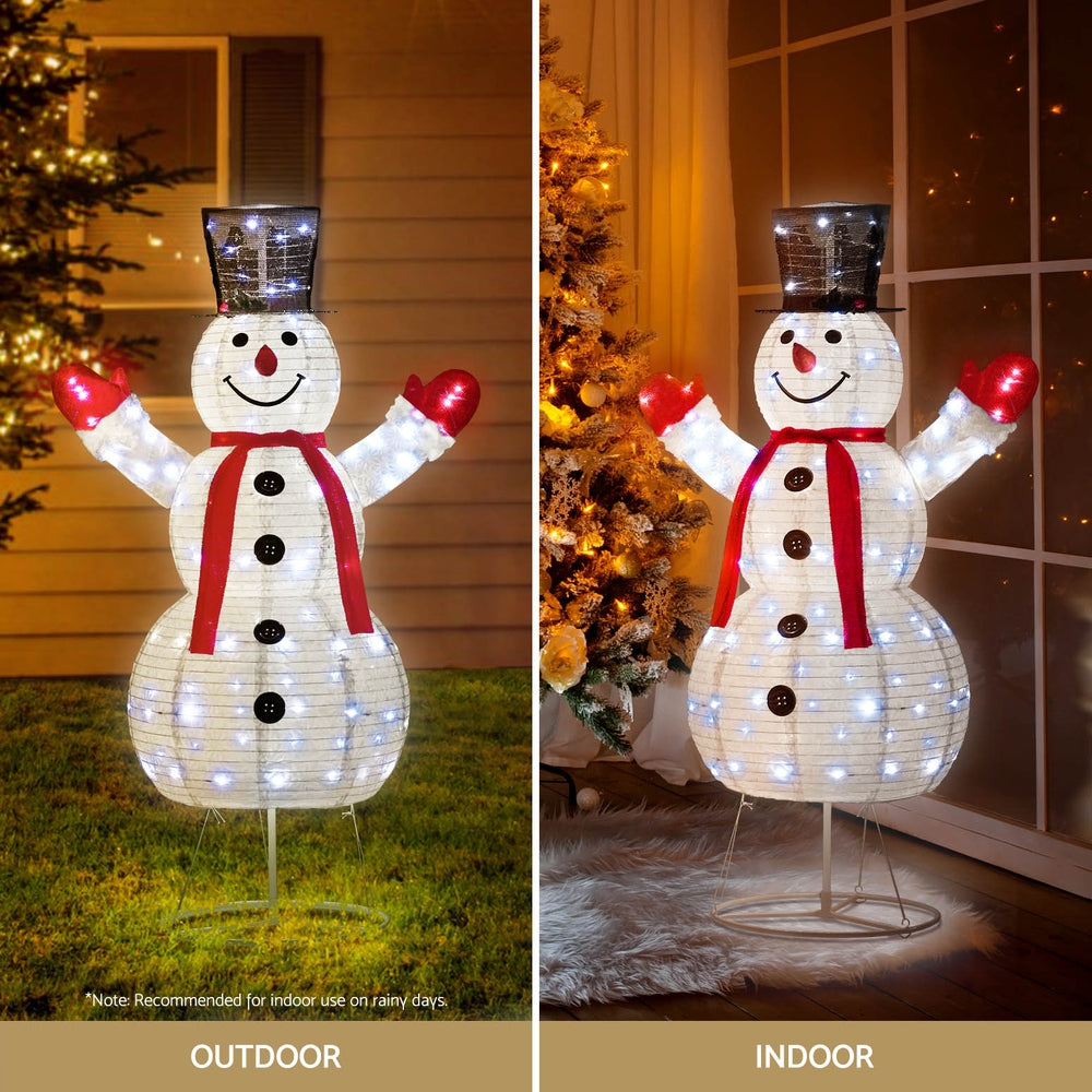 1.7M Christmas Lights 200 LED Fairy Light Snowman Decorations Jingle Jollys-4