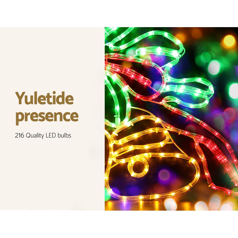 0.76M Christmas Lights 216 LED Bell Motif Light Decorations Jingle Jollys-4