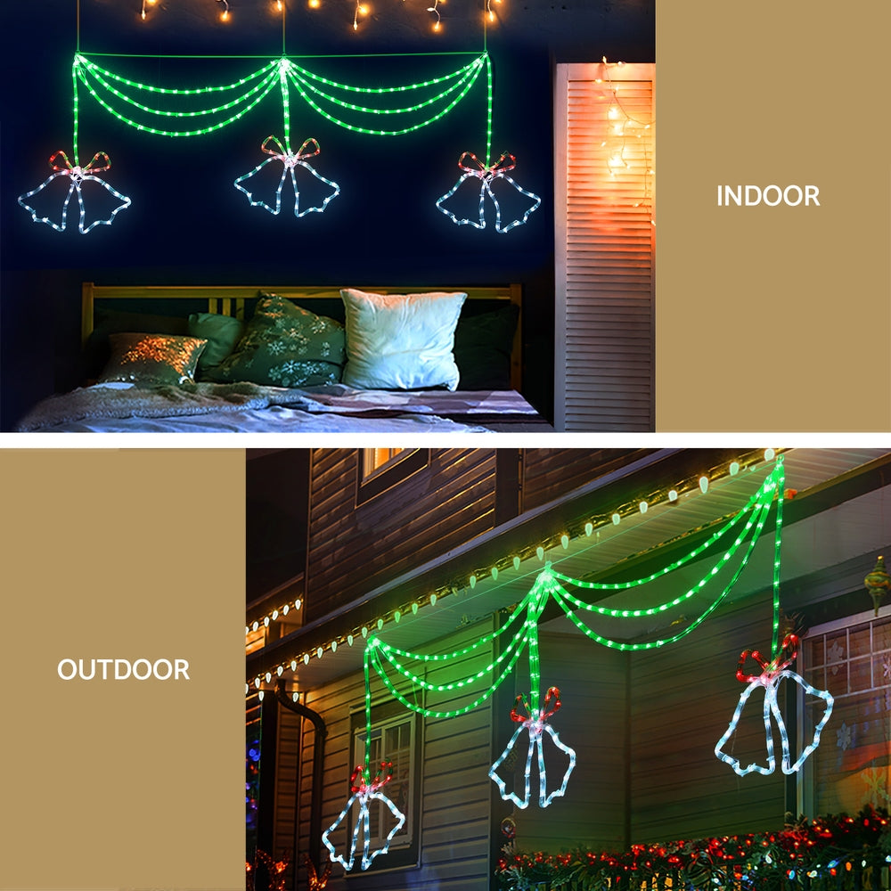 1.8M Christmas Lights 288 LED Bell Motif Light Decorations Jingle Jollys-4
