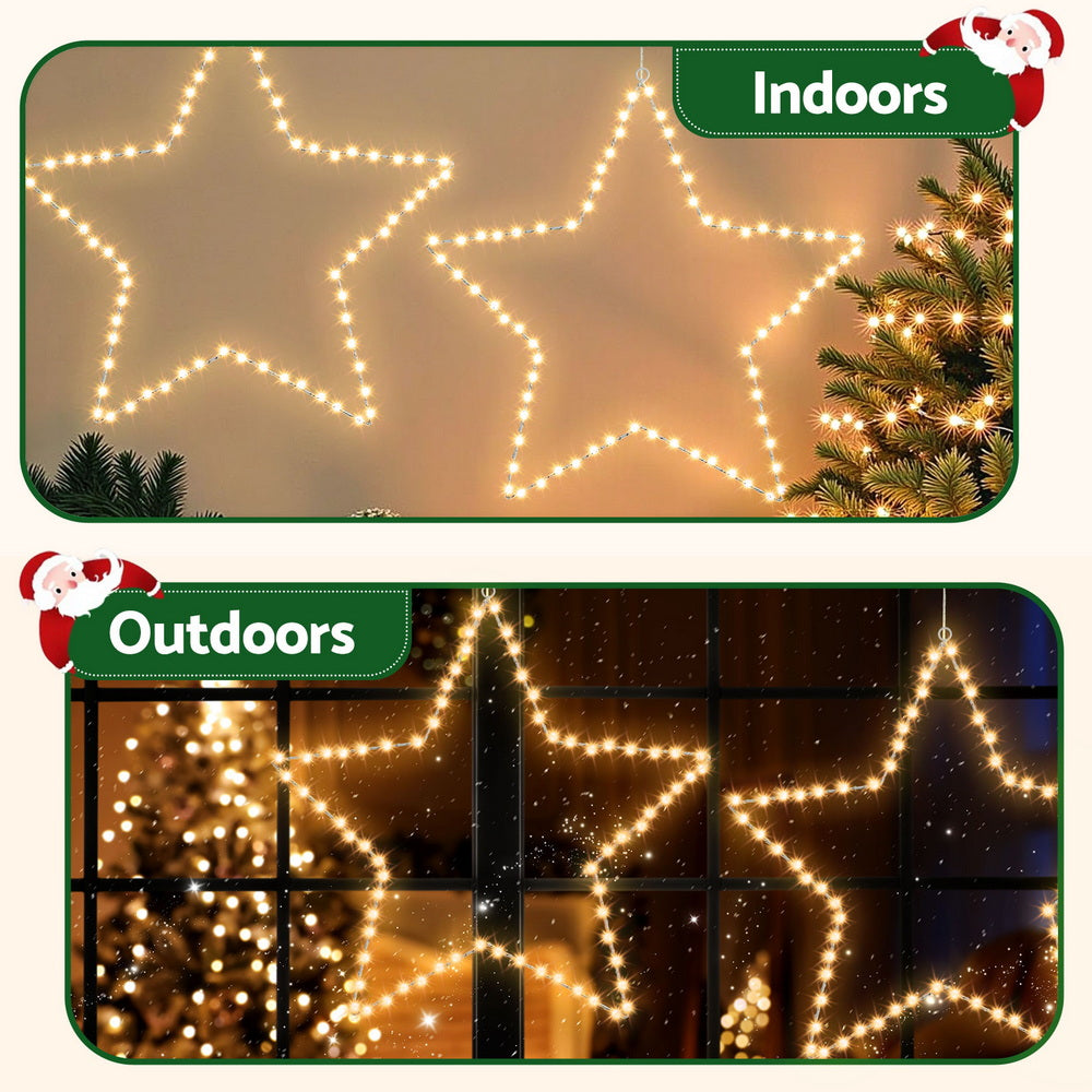 Jingle Jollys Christmas Lights 50cm Star 70 LED Xmas Decorations-4