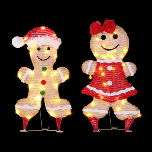 30 LED Christmas Lights Gingerbread Motif Fairy Light Decoration Jingle Jollys-0