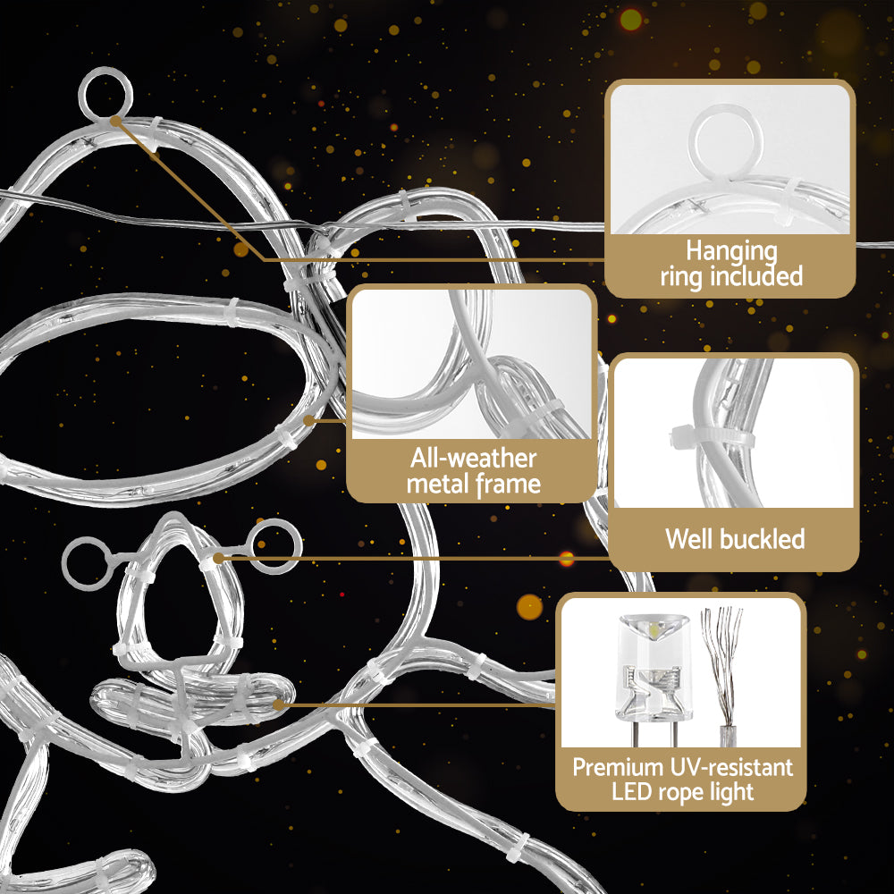 0.48M Christmas Lights Motif 216 LED Rope Light Outdoor Decoration Jingle Jollys-4