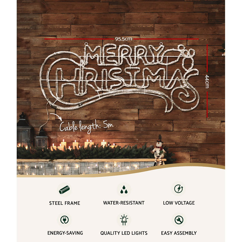 0.96M Christmas Lights Merry Christmas 288 LED Decorations Jingle Jollys-2