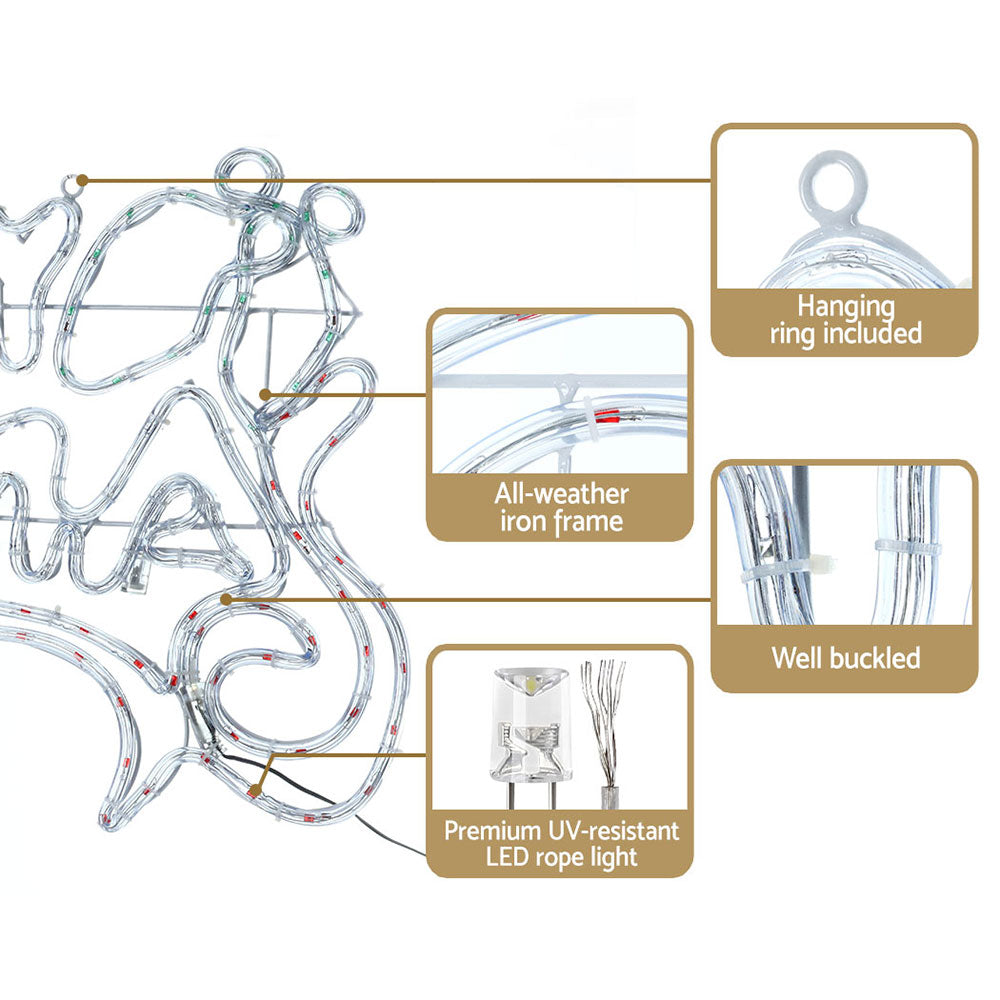 0.96M Christmas Lights Merry Christmas 288 LED Decorations Jingle Jollys-3