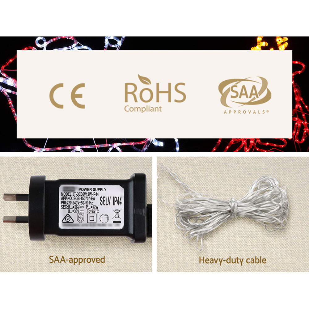 1X Christmas Lights Reindeer Sleigh 806 LED Decorations Jingle Jollys-6