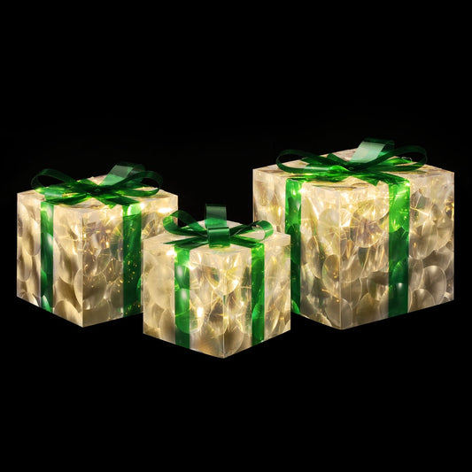 3 PCS Christmas Lights 70 LED Fairy Light Gift Box Jingle Jollys-0