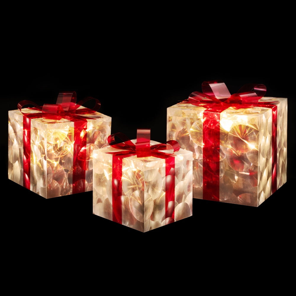 3 PCS Christmas Lights 70 LED Fairy Light Gift Box Jingle Jollys-0