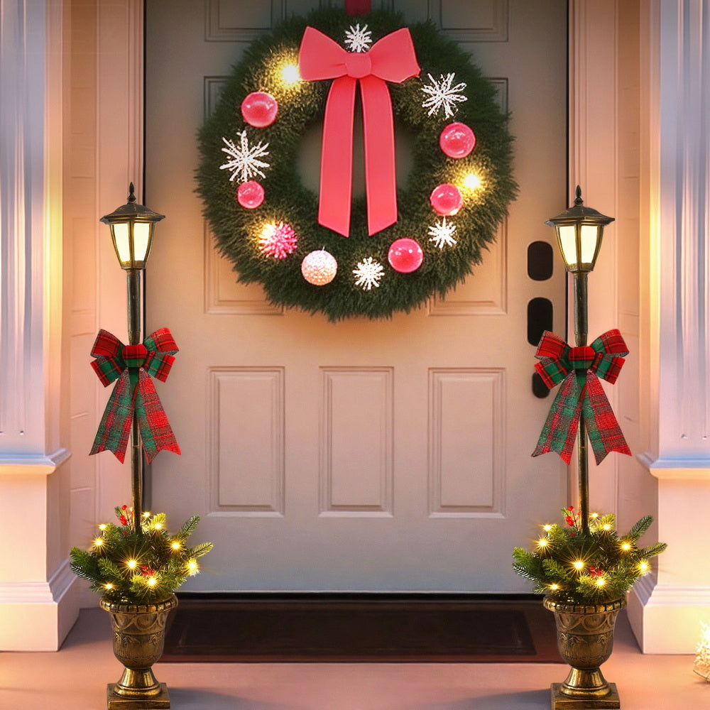 Jingle Jollys Christmas Lights 125cm Lamp Post 50 LED Fairy Light Decorations-6