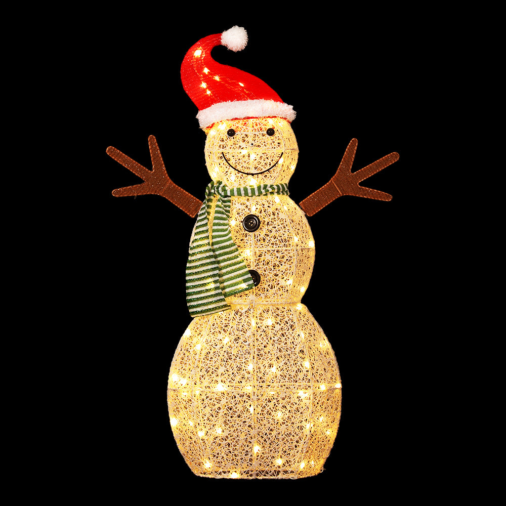 0.97M Christmas Lights Snowman 80 LED Decorations Jingle Jollys-0