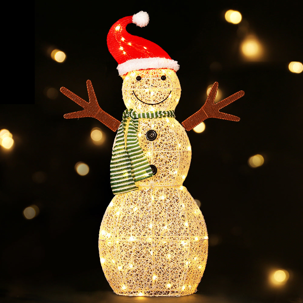 0.97M Christmas Lights Snowman 80 LED Decorations Jingle Jollys-6
