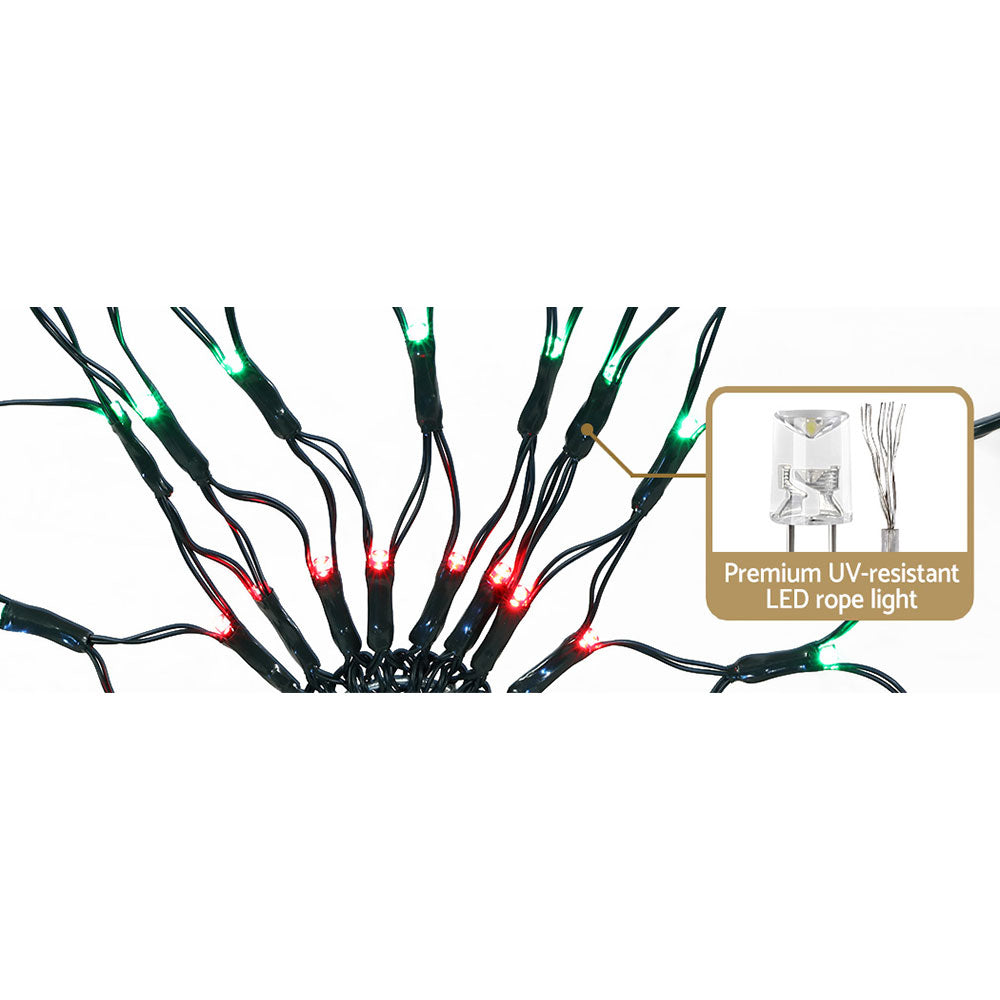 1.3M Christmas Lights 130 LED Snow Motif Light Decorations Jingle Jollys-3