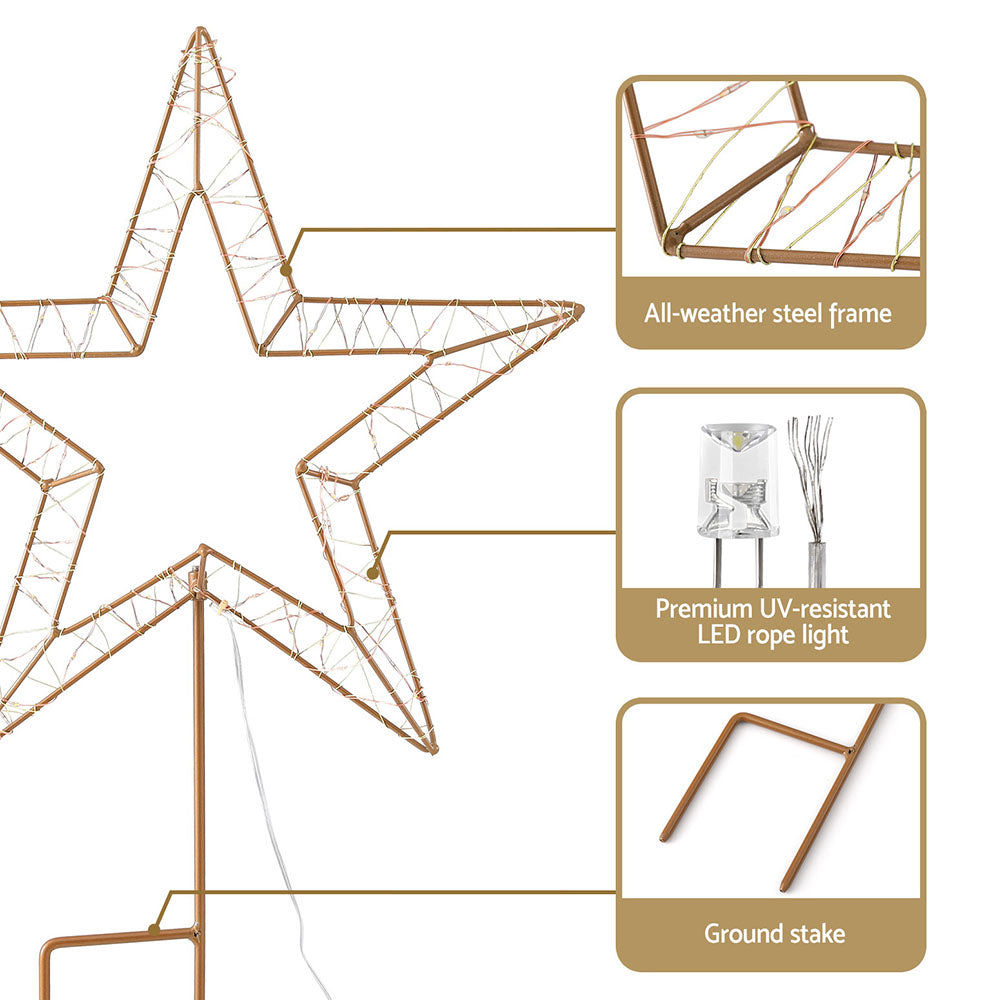 100 LED Christmas Lights Fairy Light Ground Star Garden Decoration Jingle Jollys-5