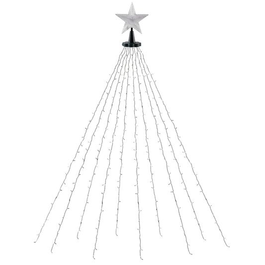 Jingle Jollys 2.5M Christmas Lights Waterfall String Light 300 LED Star Topper-0