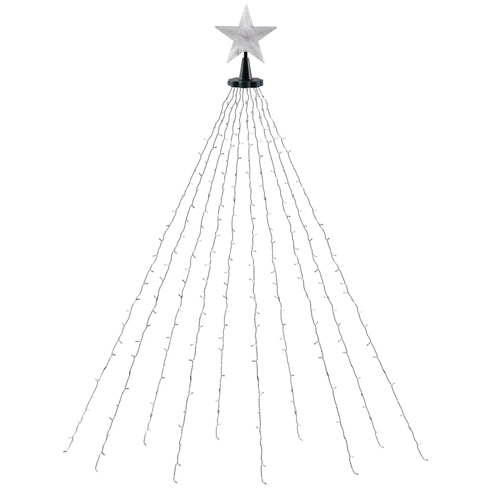 Jingle Jollys 2.5M Christmas Lights Waterfall String Light 300 LED Star Topper-0