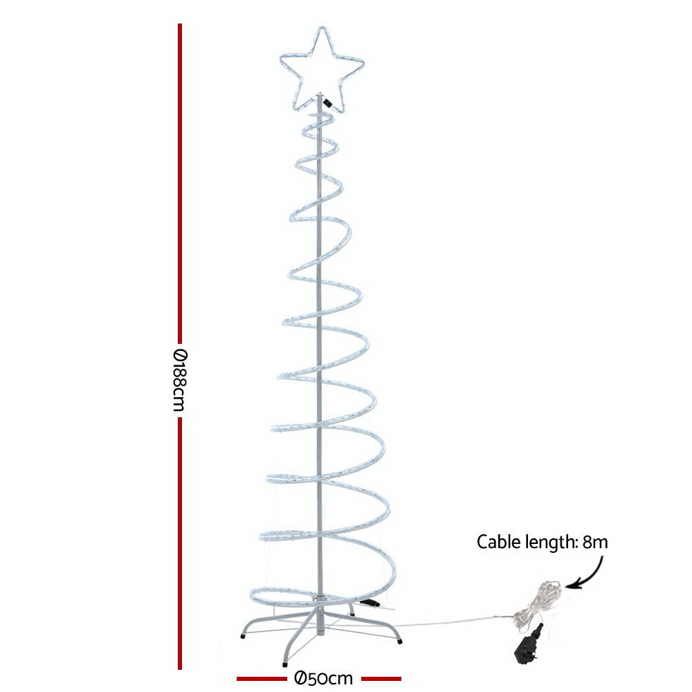 1.88M Christmas Lights Tree 288 LED Decorations Jingle Jollys-1