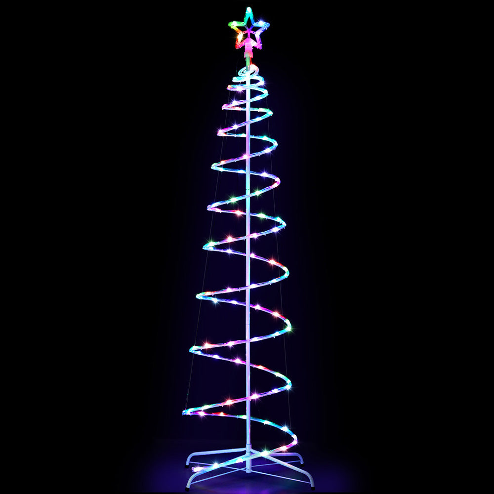 Jingle Jollys Christmas Tree 1.8m 100 RGB LED Rope Lights Xmas Trees Decoration-2