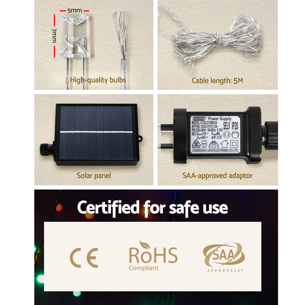 320 LED 5M Christmas Lights Solar String Fairy Light Jingle Jollys-4