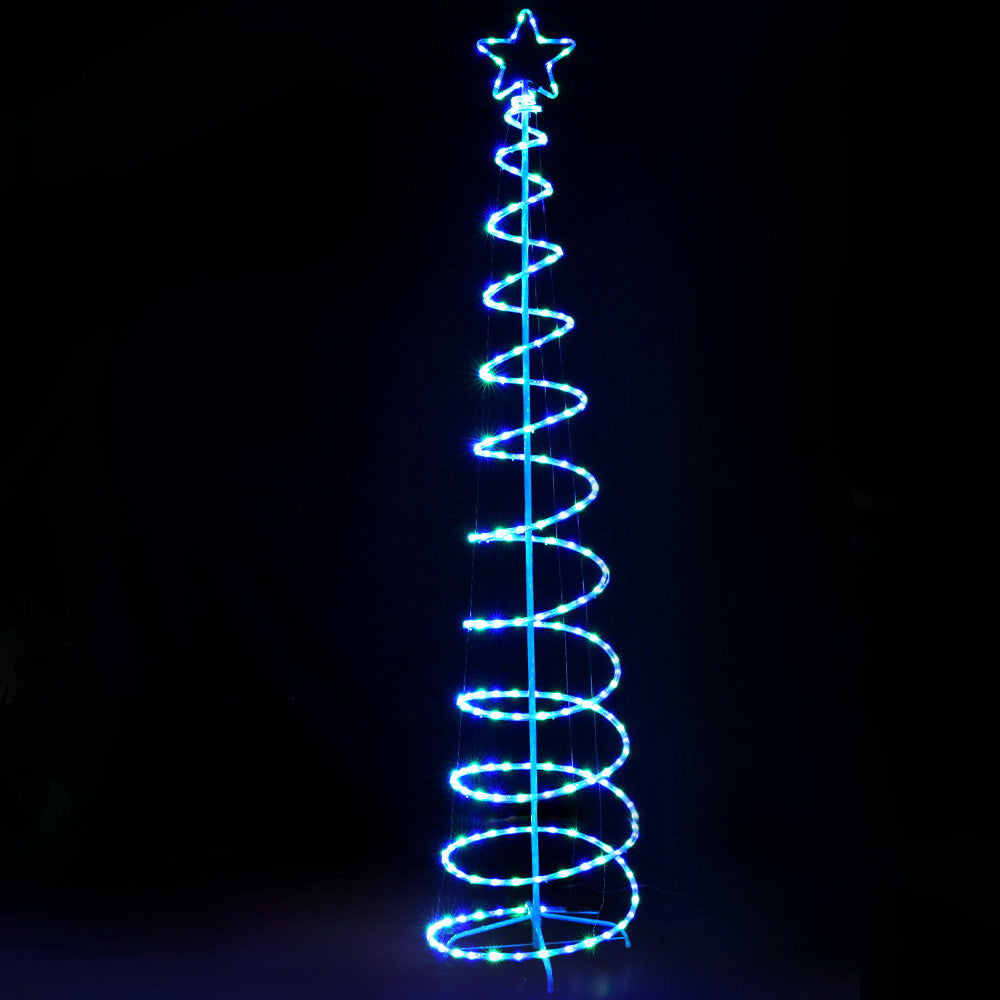 2.4M Christmas Tree LED Solar Motif Lights Jingle Jollys-0