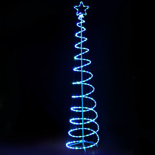 2.4M Christmas Tree LED Solar Motif Lights Jingle Jollys-0