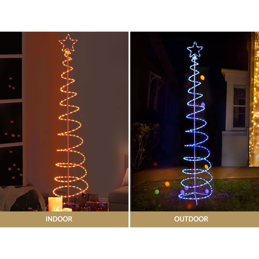 2.4M Christmas Tree LED Solar Motif Lights Jingle Jollys-4