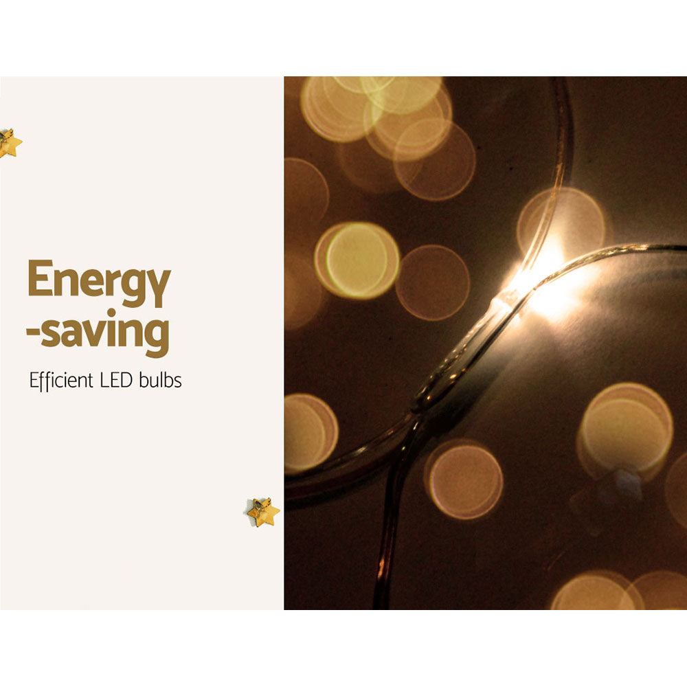 1000 LED Christmas Lights 4mx6m Net String Light Warm White Jingle Jollys-4