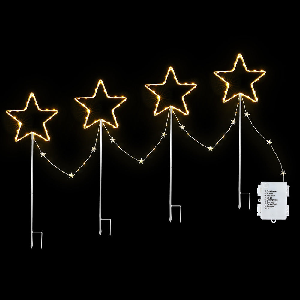 Jingle Jollys 4 PCS Christmas Lights Path Ground Light Garden Decorations 144 LED-2