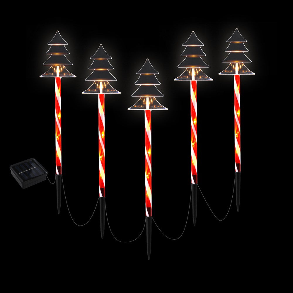 25 LED 5 PCS Christmas Lights Path Ground Light Garden Decorations Jingle Jollys-0