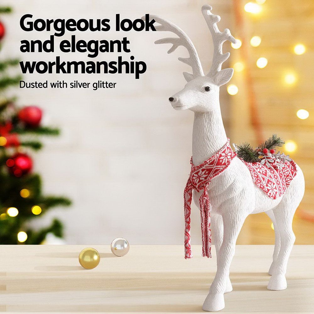 Jingle Jollys Christmas Reindeer 80cm Glitter Deer Ornaments Party Decorations-4