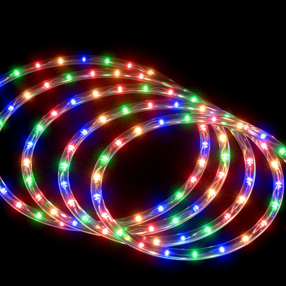 20M Christmas Lights String Rope Light Decorations 600 LED Colorful Jingle Jollys-0