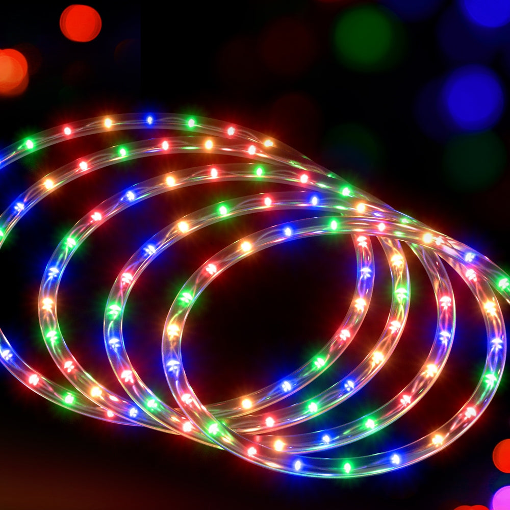 20M Christmas Lights String Rope Light Decorations 600 LED Colorful Jingle Jollys-5