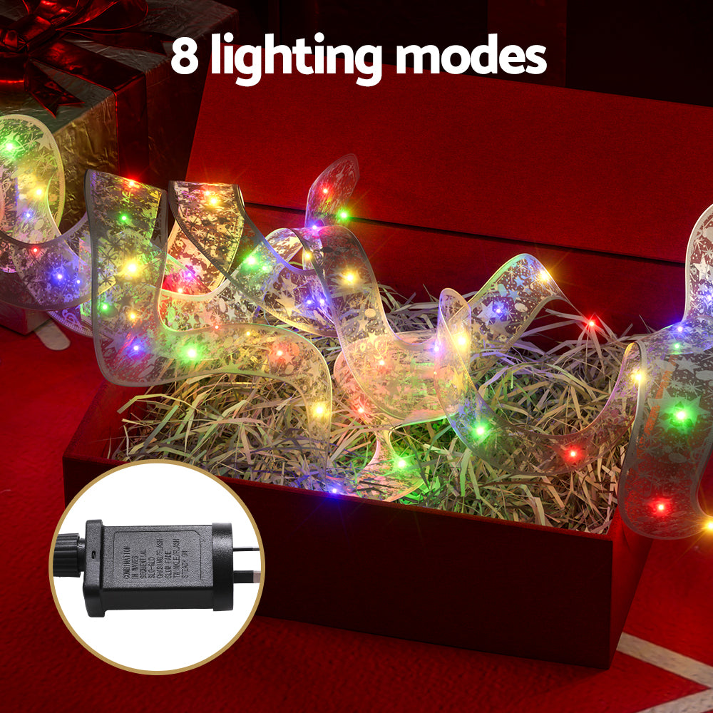 20M Christmas Lights Ribbon Fairy Light 200 LED Colored Jingle Jollys-4