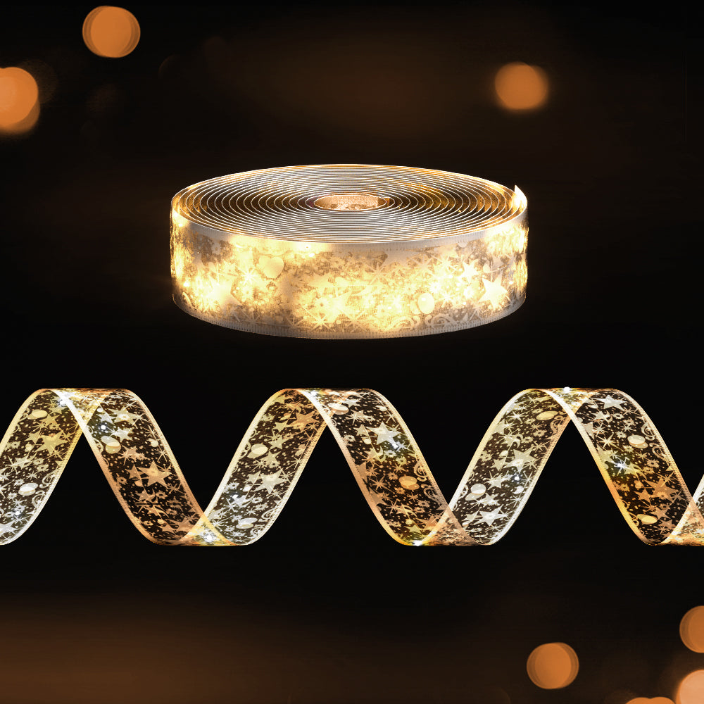 20M Christmas Lights Ribbon Fairy Light 200 LED Warm Jingle Jollys-5