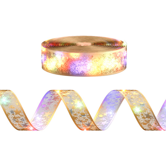 Jingle Jollys 20M Christmas Lights Fairy Ribbon Light 200 LED Xmas Decor Golden-0