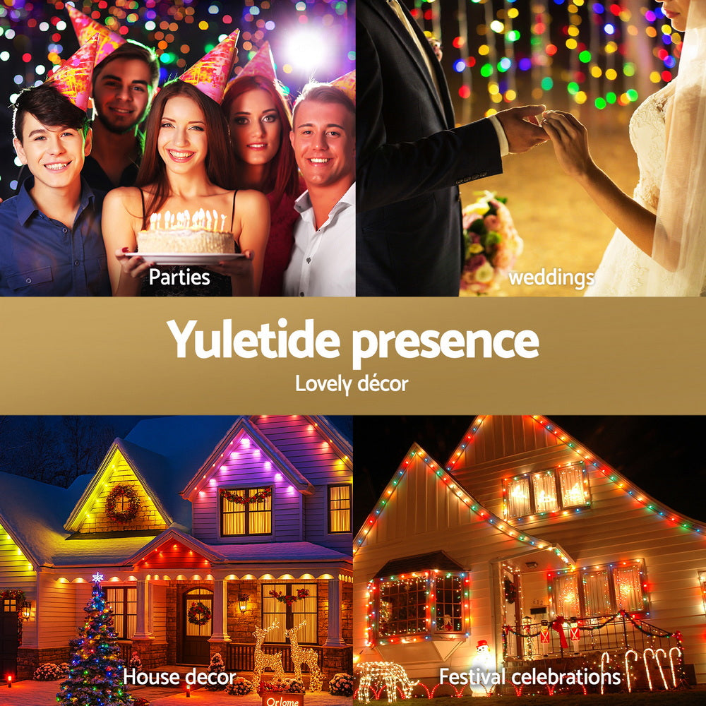 Jingle Jollys 15M Christmas Lights Permanent String Eaves Light 36 LED Decoration-4