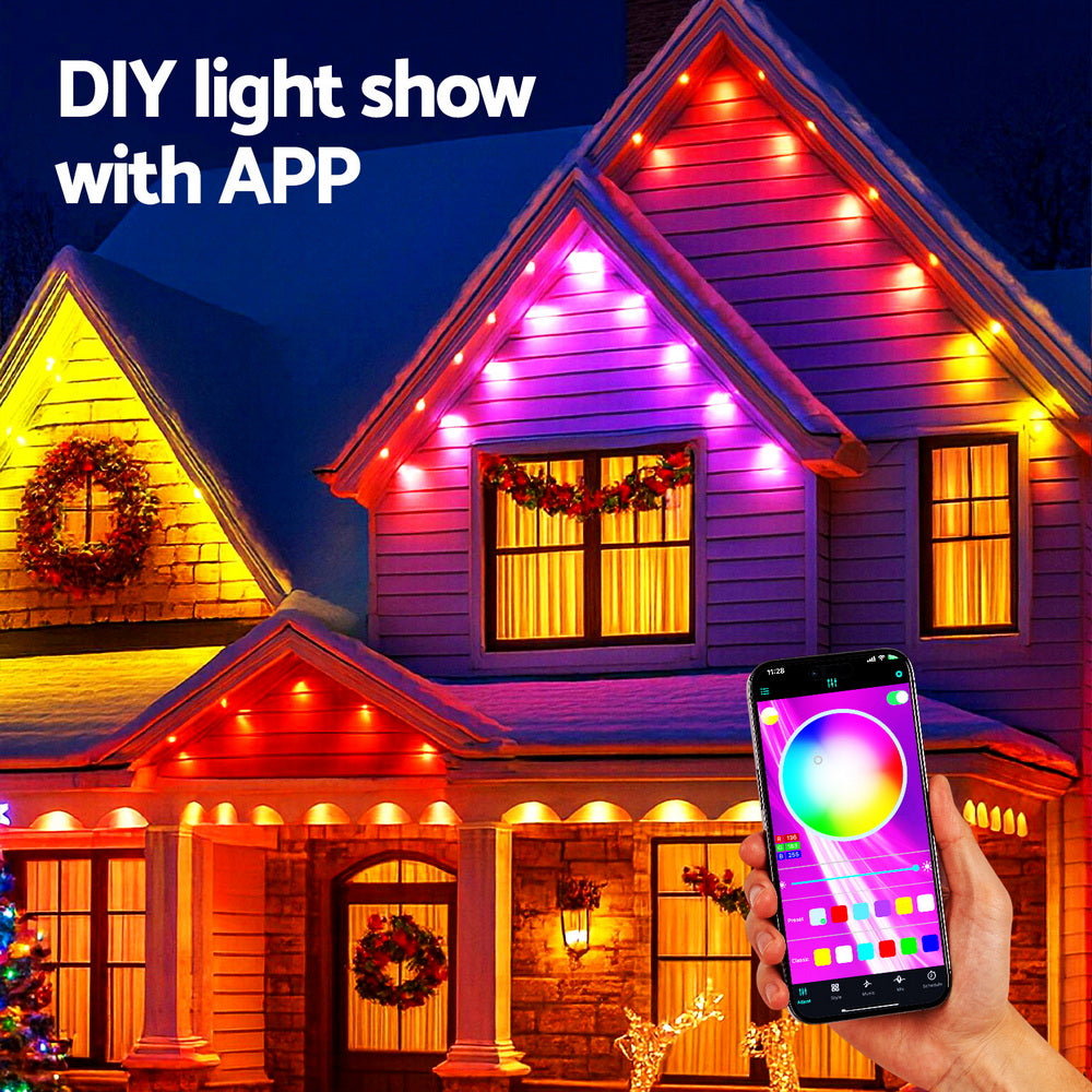 Jingle Jollys 15M Christmas Lights Permanent String Eaves Light 36 LED Decoration-5