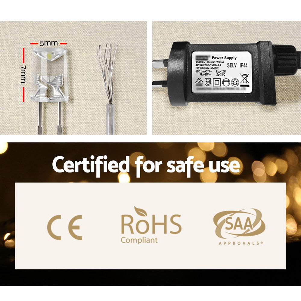 100M Christmas Lights String Fairy Light 500 LED Warm White Jingle Jollys-4