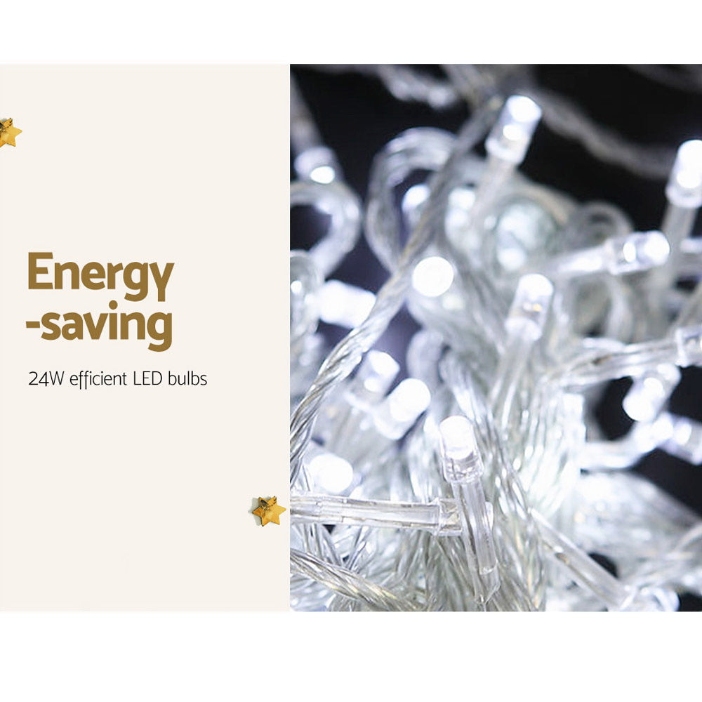 100M Christmas Lights String Fairy Light 500 LED Cool White Jingle Jollys-2