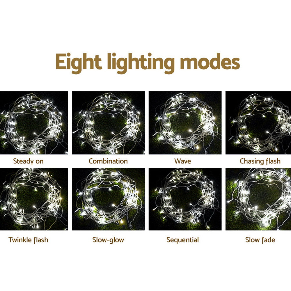 100M Christmas Lights String Fairy Light 500 LED Cool White Jingle Jollys-3