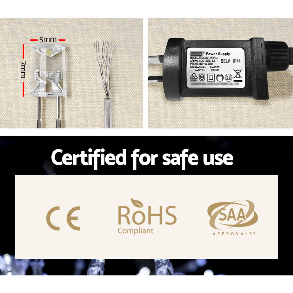 100M Christmas Lights String Fairy Light 500 LED Cool White Jingle Jollys-4